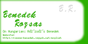 benedek rozsas business card